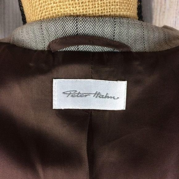 Peter Hahn Women's Size 40/42 (M/L) Gray Virgin Wool 2 Piece Suit Jacket Pants - Picture 5 of 8